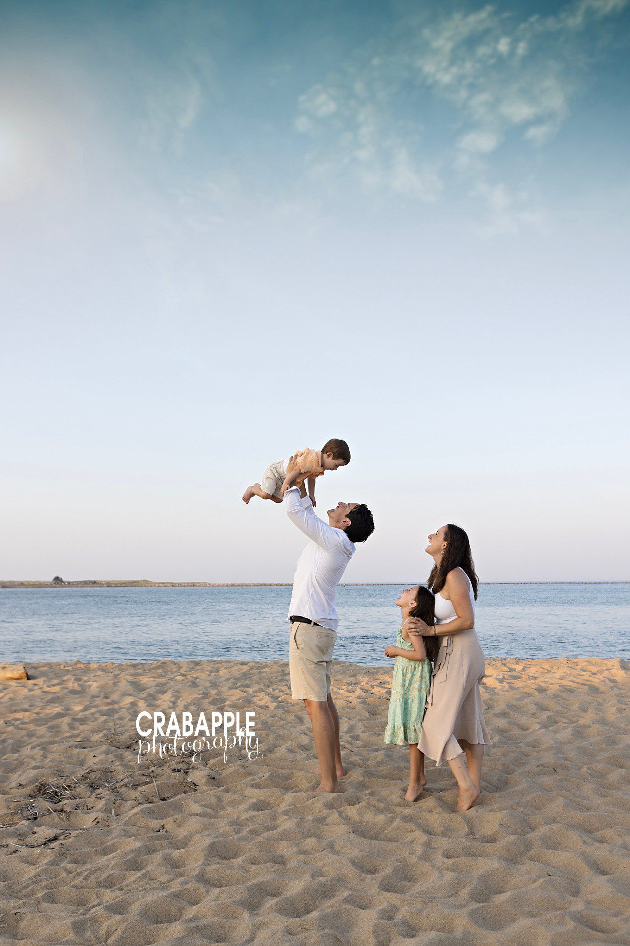 Having fun on the beach family photos, inspiration for fall fun