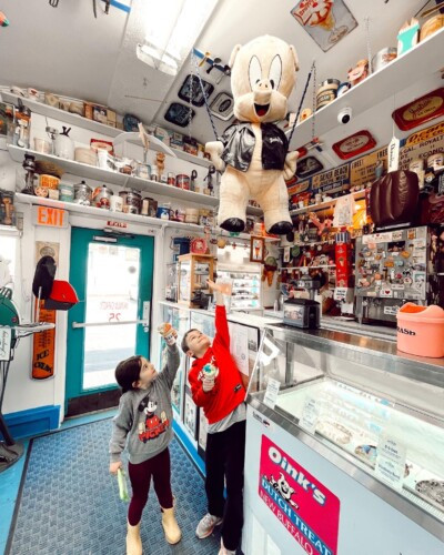 Oink's Dutch Treat ice cream parlor, a beloved family destination in New Buffalo, Michigan