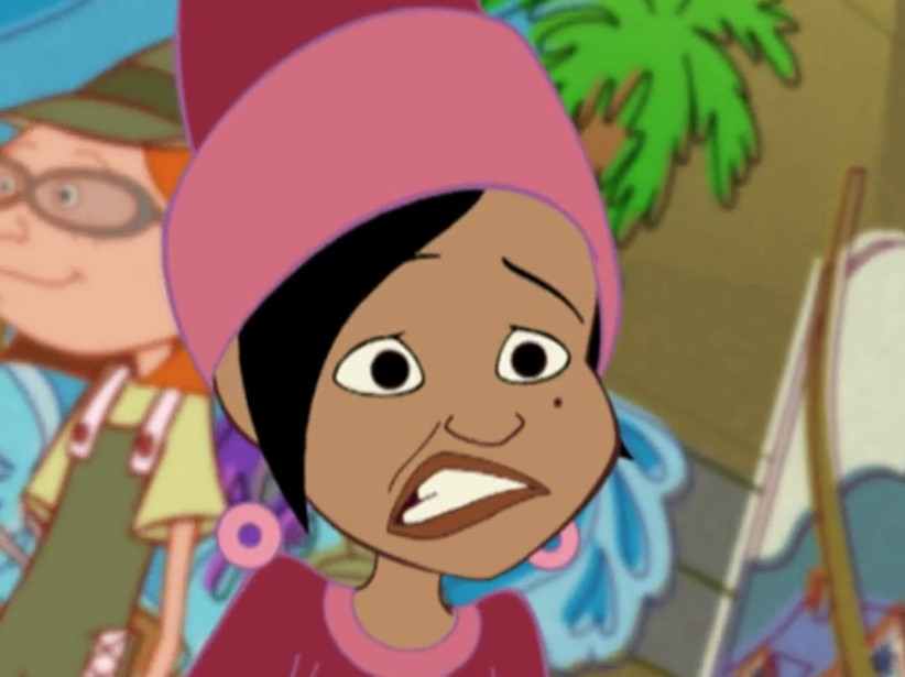Penny Proud's shocked and negative reaction upon first seeing the Zamin family in The Proud Family's 'Culture Shock' episode, highlighting initial stereotypes.
