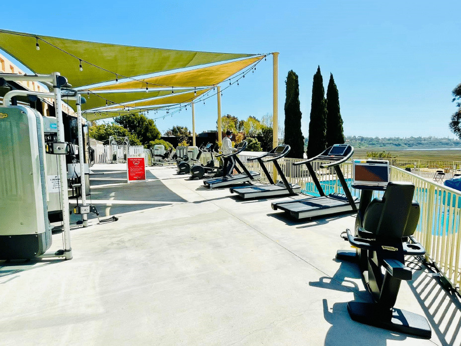 Gym interior showcasing updated cardio and strength equipment at Newport Mesa Family YMCA