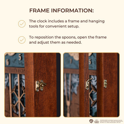 Weasley Family Clock frame and hanging tools