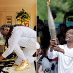 Snoop Dogg, the Olympic torchbearer, shares heartwarming family news from the 2024 Paris Olympics, pictured with his granddaughter.