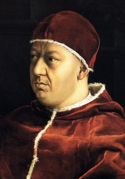Portrait of Leo X (detail), circa 1518–1520, Raphael, Uffizi Galleries