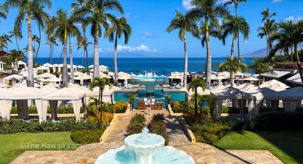 The Four Seasons Resort Maui, a luxurious option for families seeking high-end accommodations and service.