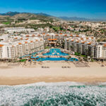 Exterior view of Hyatt Ziva Los Cabos resort showcasing its family-friendly pool area
