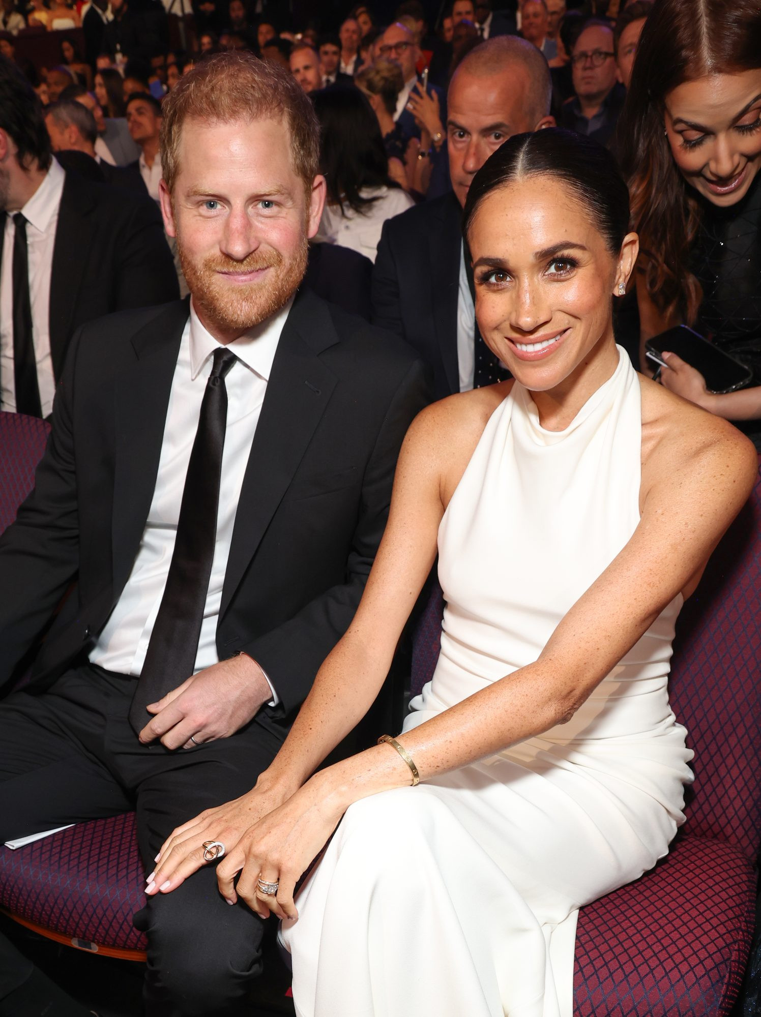 Prince Harry and Meghan Markle at ESPY Awards, indicating their current life away from royal duties