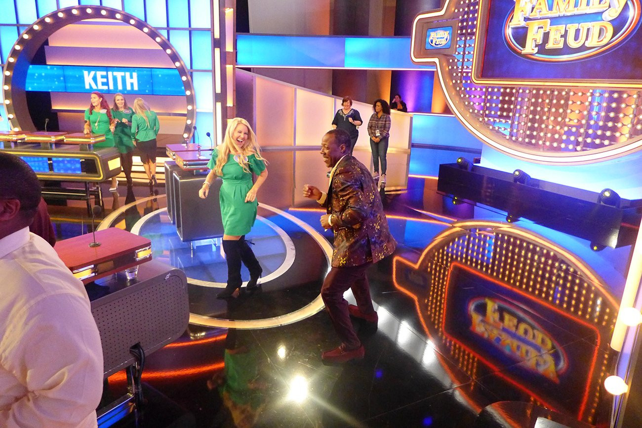 The Keith Family looking excited and ready to play Family Feud with Steve Harvey