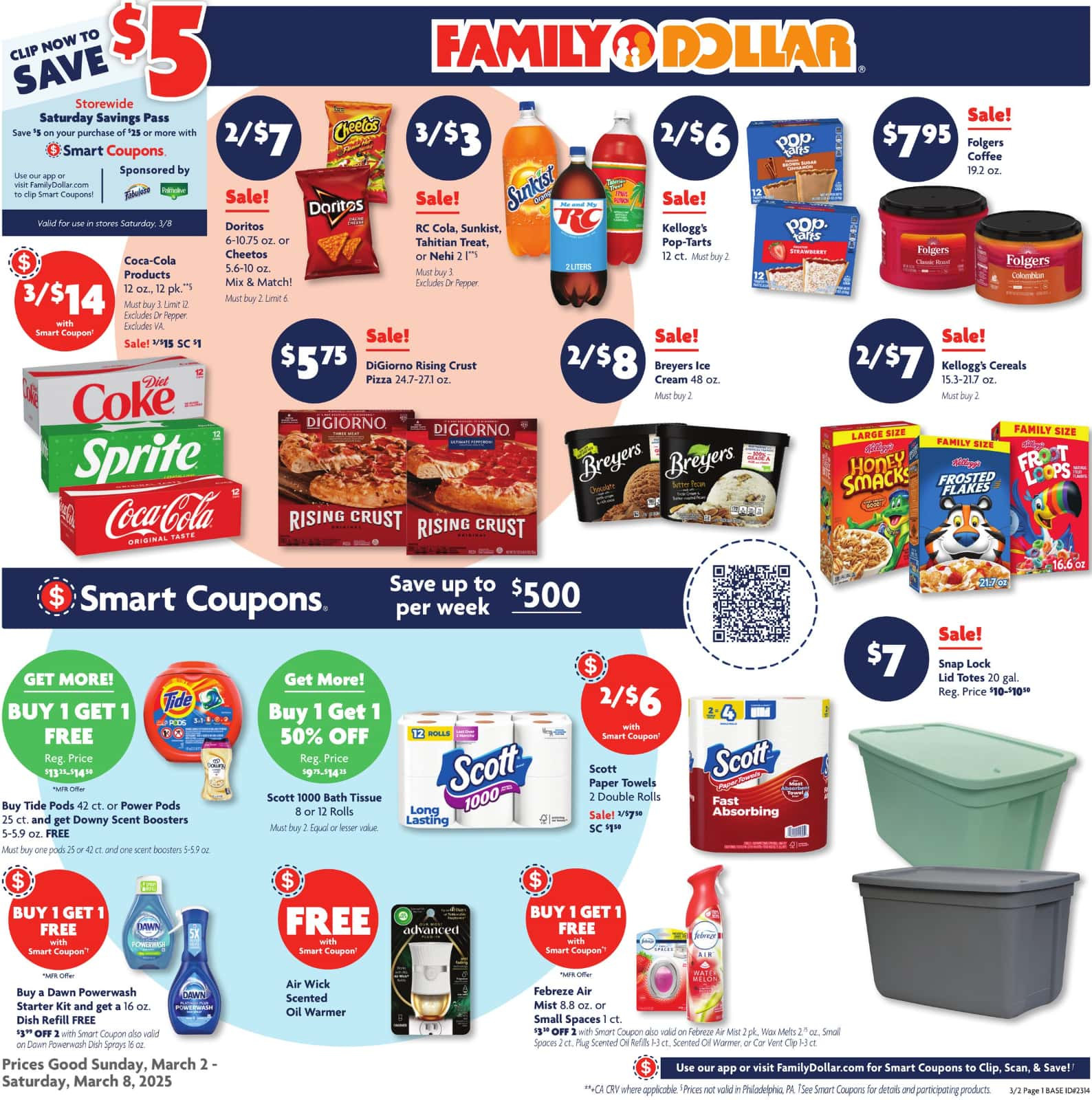 Family Dollar Weekly Ad Preview for the Week of March 2nd, 2025 - Page 1. Check out the latest deals and savings at Family Dollar this week.
