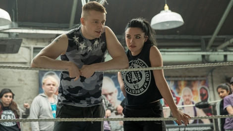 Jack Lowden and Florence Pugh in Fighting with My Family movie tryouts