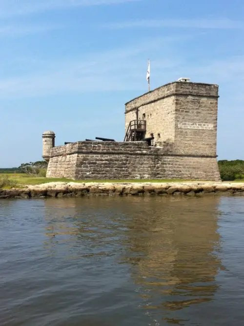 Historic Fort Matanzas National Monument on a barrier island