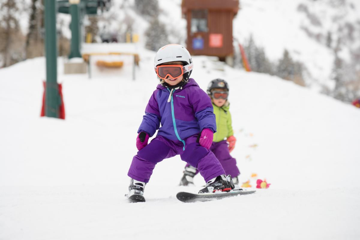 Children enjoying ski lessons at Snowbird resort