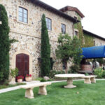 Exterior view of Jacuzzi Family Vineyards stone building