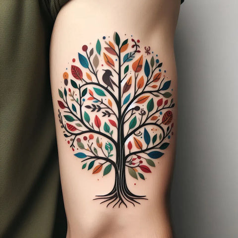 Meaningful symbolism of a family tree tattoo
