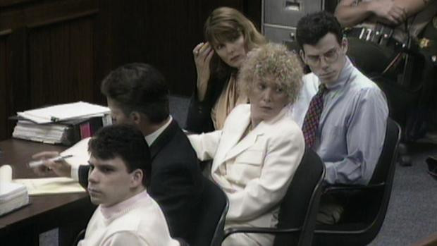 Lyle and Erik Menendez at a court hearing in August 1990