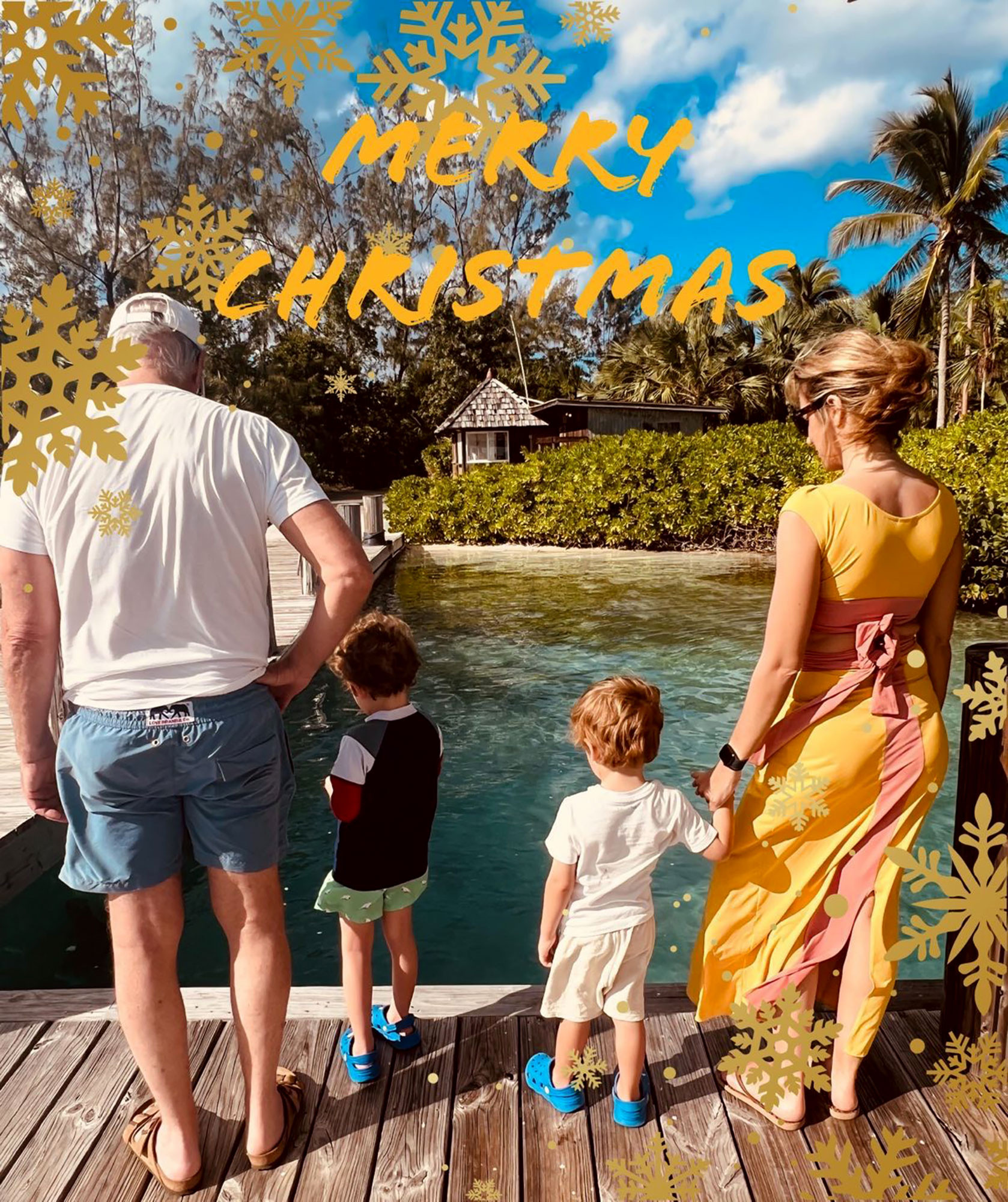 Richard Gere and Alejandra Silva with their sons on a tropical Christmas getaway