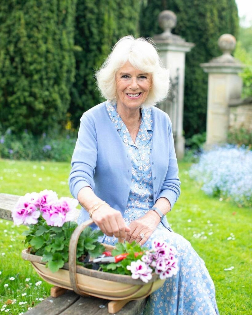 Camilla, Duchess of Cornwall, photographed by Kate Middleton in the gardens of Ray Mill House