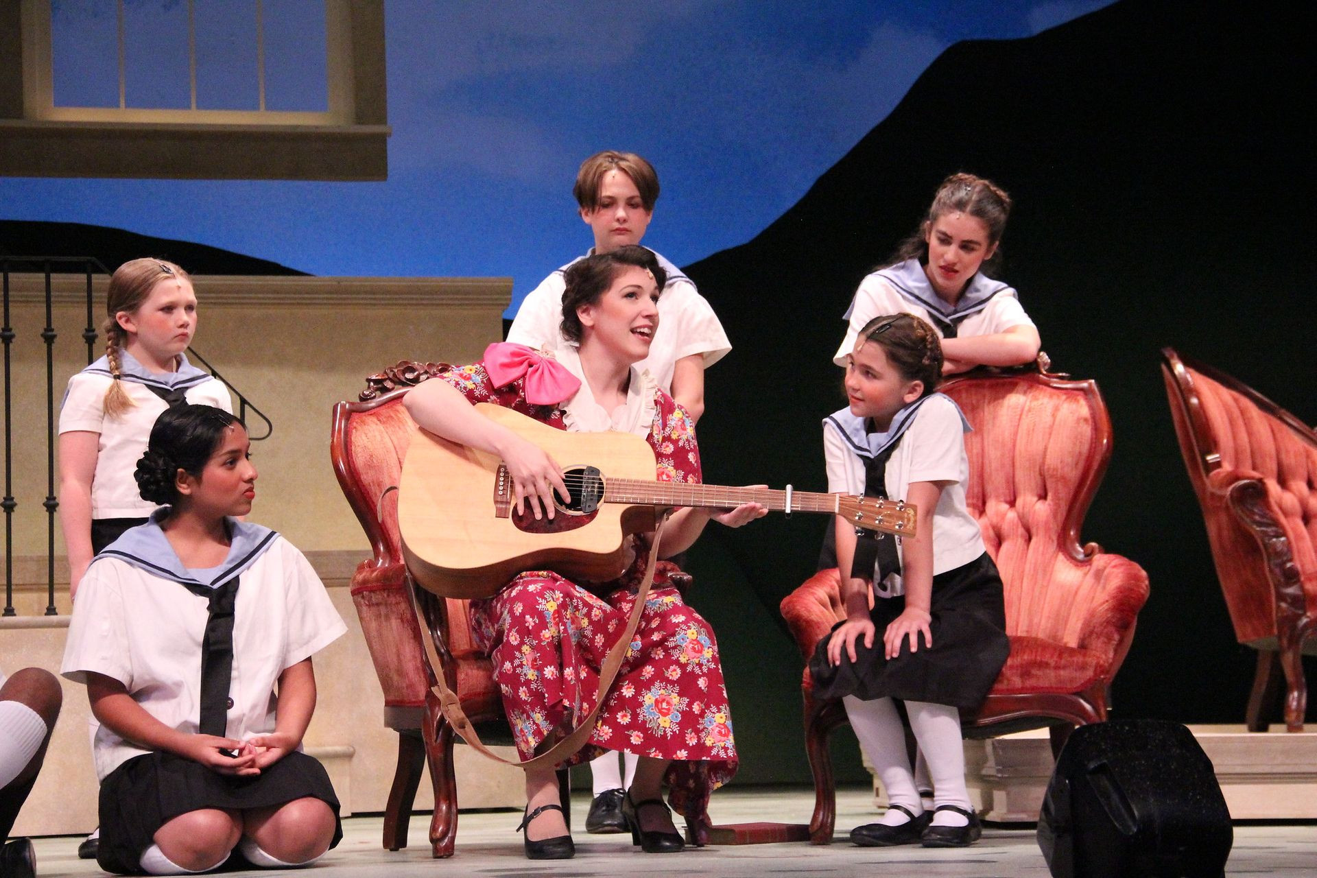 A scene from a Rose Theater production of Sound of Music, a family-friendly theater in Omaha