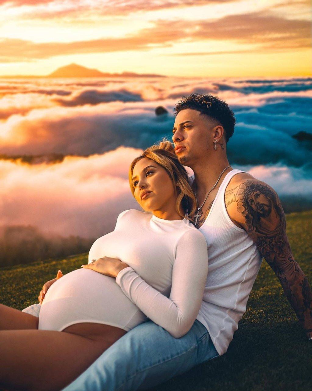 The McBroom family in 2020, capturing a moment during Catherine's pregnancy, symbolizing growth and anticipation.