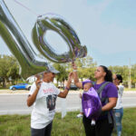 Memorial balloons released to mark 10 years since the Deltona murders of Yessenia Suarez and her two children, Thalia and Michael Otto, a solemn commemoration event.