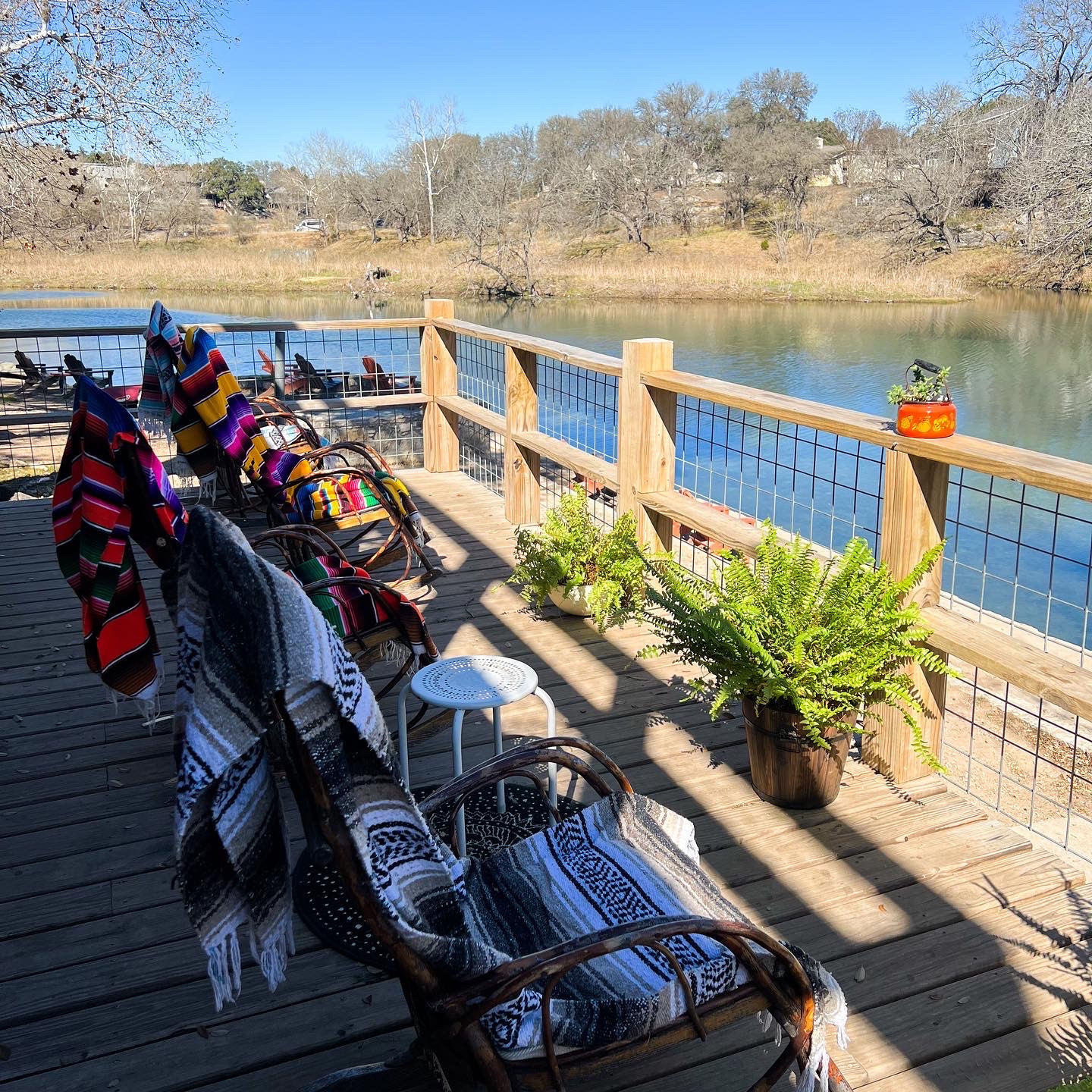Families at Cypress Falls Lodge can enjoy swimming, tubing, and other water activities in the Cypress Falls Swimming Hole, creating lasting memories together