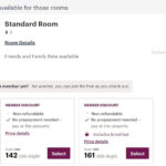 IHG Friends and Family rate example at Crowne Plaza Times Square Manhattan showing savings