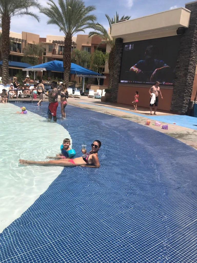 Poolside at Marriott Shadow Ridge for families in Palm Springs